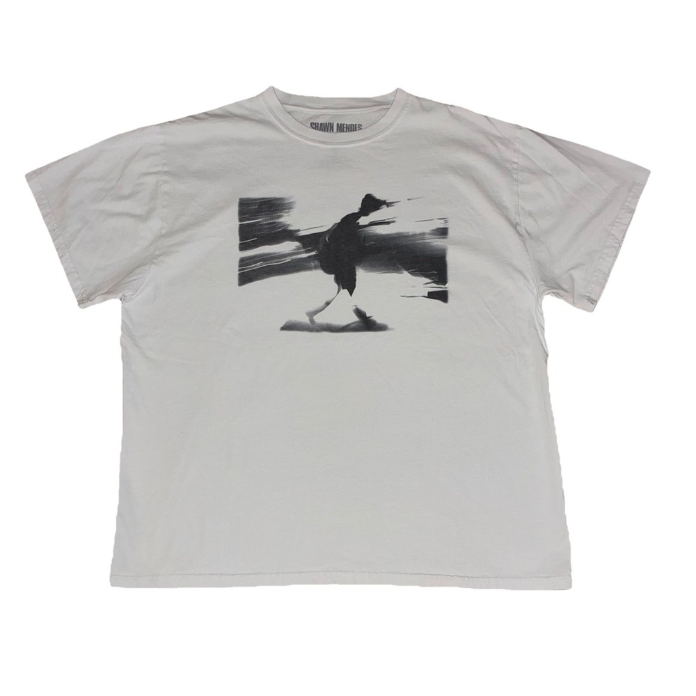 Shawn Mendes T Shirt‎ M White On The Road Again Tour OTRA 2025 Tee NEW *spots